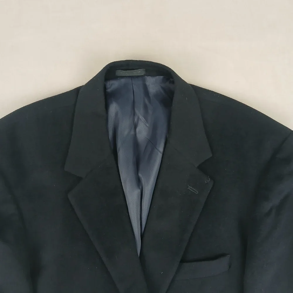 Andrew Fezza 42S‎ Mens Blazer Jacket Wool Silk Cashmere Black 22x31 44S